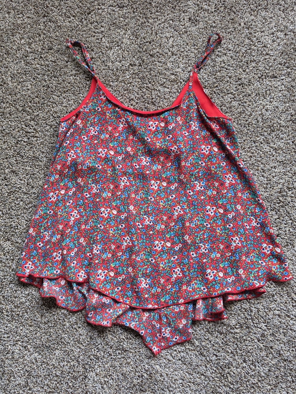 Mimi Chica Red Floral Cami and Shorts Set